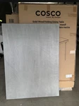 Cosco 44" X 32" Folding Dining Table, Gray Woodgrain. Fixed Price $150.00.