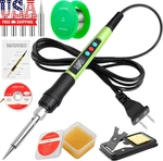 Soldering Iron Kit, 100W Led Digital Gun Kits With Ceramic Heater, Adjust. Fixed Price $24.23.