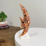 Vtg Mid Century Mosaic Angel Fish Pepper Shaker Only Original Label Napco K3717. Fixed Price $13.00.