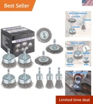 10-PACK Carbon Steel Wire Wheel, Cup, Pen Brush Set With 1/4-INCH Hex Shank F.... Fixed Price $33.41.