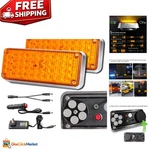 Durable Waterproof Amber Strobe Lights With Strong Magnetic Hold - 5 Patterns. Fixed Price $79.49.
