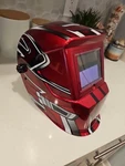 Chicago Electric Welding Helmet Auto-darkening, Red Design Model # 61612 Nice!!. Fixed Price $20.00.