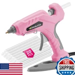 Workbless Pink Hot Glue Gun, 60W/100W Dual Temp, Fast Heat, 20 Sticks. Fixed Price $38.86.