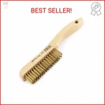 Forney 70519 Wire Scratch Brush, Brass With Wood Shoe Handle, 10-1/4-INCH-BY-.01. Fixed Price $18.46.