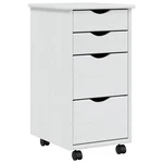 Rolling Cabinet With Drawers Storage File Moss Solid Wood Pine Vidaxl. Fixed Price $128.99.