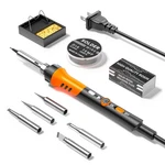60W Adjustable Temperature Soldering Iron Kit 9-IN-1 With 5 Tips, W.... Fixed Price $14.74.