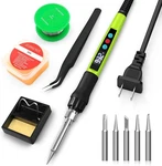 Soldering Iron Kit, 100W Gun With Led Digital Display, Green. Fixed Price $18.55.