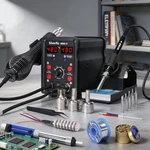 Iron Kit Station Hot Air Gun Heat Desoldering Rework Welding. Fixed Price $65.99.