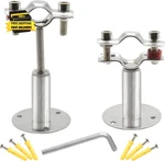 2 Pcs Stainless Steel Wall Mount Ceiling Pipe Support, Adjustable. Fixed Price $17.51.