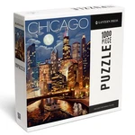 "chicago, Illinois, Skyline At Night, 1000 Piece Jigsaw Puzzle For Adults, Ma.... Fixed Price $38.12.