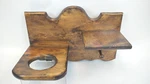 Hand Made Wooden Curling Flat Iron & Hair Blow Dryer Wall Hanging Holder Shelf. Fixed Price $62.99.