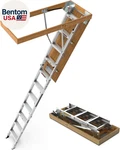 Aluminum Attic Ladder Pull Down Loft Stairs Folding Ceiling For Acc. Fixed Price $476.41.