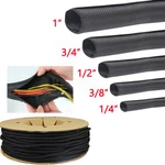 Black Self Wrapping Braided Split Wire Loom Cable Sleeve Harness Management Lot. Fixed Price $161.49.