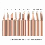 10PCS 900M-T Pure Copper Soldering Iron Tips Set Lead-free Head Welding. Fixed Price $9.99.