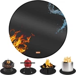 Round Mat For Under Pit,double-sided Fireproof Silicone Fiberglass. Fixed Price $21.61.