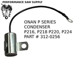 New Condenser Fits Onan P216 P218 P220 P224 Models Part Number 312-0256. Fixed Price $14.95.