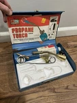 Vintage Kmart Deluxe Propane Torch Kit, 99 Empty Tank Made The Usa Bl. Fixed Price $25.00.