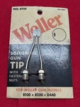 Weller No. 6110 Soldering Cutting Tip W/hex Nuts For 8100 8200 D440 Guns. Fixed Price $30.00.