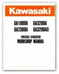 Kawasaki GA1800A GA2300A GA3200AS Portable Generator Service Manual. Fixed Price $30.75.