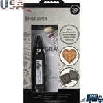10 Piece Engraver Tool Set W/ 6 Tips Compact Crafting Accessory Metal Glass Wood. Fixed Price $33.80.