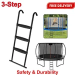 3-STEP Trampoline Ladder, Wide Anti-slip Steps, Universal Hook, For Kids, Black. Fixed Price $34.33.