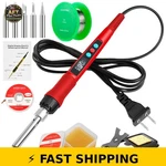 Q-ming 100W Led Digital Soldering Iron Kit Red. Fixed Price $29.99.