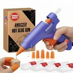 Hot Glue Gun 40PC Sticks Set Safety Caps Blue Kids Crafts HGG-001 Amazzeo Mini. Fixed Price $20.00.