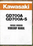 Kawasaki Portable Generator GD700AS Operator Workshop Manual Diagrams. Fixed Price $34.95.