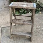 Vtg. Werner Wooden Folding Step Ladder Stool Rustic Primitive 22 Plant Stand. Fixed Price $31.99.