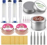 Soldering Tip Cleaning Kit Include Flux Paste, Tinner, Wick, Iron. Fixed Price $29.44.