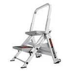 Little Giant 2 Step Lightweight Aluminum Ladder With Safety Handrail 300 Lbs. Fixed Price $188.90.