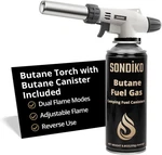 Sondiko Dual Flame Butane Torch Head S516 With Canister, Professional Gri. Fixed Price $15.50.