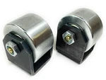 Two X 1.5 Inch Wide Skid Steel Roller Weld On Wheel For Rv, Trailer. Fixed Price $29.95.