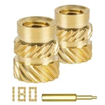 Qsj Threaded Inserts Heat Set Kit (180PCS) M2.5X4X3.5, Gold. Fixed Price $10.49.
