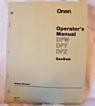 960-0135 Cummins Onan Operator's Manual Dfw Dfy Dfz Operators Gensets Generator. Fixed Price $19.00.