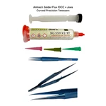 Genuine Amtech NC-559-V2 No Clean Micro Soldering Flux 10CC + Curved Tweezers. Fixed Price $39.99.