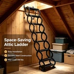 8 Steps Wall-mounted Folding Ladder 440LBS Cap. Carbon Retractable Attic. Fixed Price $217.50.