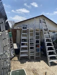 9 Aluminum Ladders Werner Step Extension Multi Position Lot Pickup. Fixed Price $499.99.