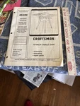 Sears Craftsman 10 Inch Table Saw Owners Manual Model 113.298760. Fixed Price $6.60.