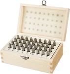 Amazon Basics Metal Alphabet And Number Stamp Kit Tools Set With Wood Box 5/32". Fixed Price $30.99.