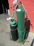Welding/cutting Set 251 Oxygen & 250 Acetylene Tanks-cart-torch-gauges Hose. Fixed Price $485.00.