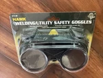 Hawk ( Ey-w ) Eye Protection, Welding Safety Goggles With Flip Up Dark Lenses. Fixed Price $10.99.