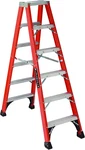 Heavy-duty 6-FOOT Fiberglass Twin Front Step Ladder, 375 Lb Capacity. Fixed Price $389.99.