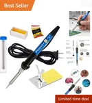 Ergonomic Soldering Iron Kit 60W - Comprehensive Diy Tool For Electrical Repairs. Fixed Price $15.99.