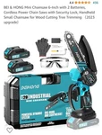 Bei & Hong Mini Cordless 6-INCH With 2 Battery, Power. Fixed Price $54.99.