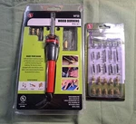 9 Piece Wood Burning Pen Set, W/ 28 Soldering Tips Stencils. Fixed Price $15.99.