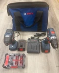 Bosch Brushless Power Tool Combo Kit With Soft Case 2 Batteries, Drill Bit Set!!. Fixed Price $140.00.