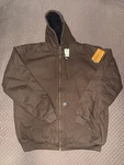 Berne Brown Cotton Hooded Work Jacket 3XL W/tags. Fixed Price $27.99.