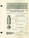 Bulletin Western Electric Tools Linemen's Telephone Soldering Paste Salts 1913. Fixed Price $39.99.