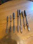 Lot 7 Vintage Soldering Iron Copper Head Wood Handle Blacksmith Tool Decor Only. Fixed Price $59.99.